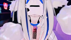 Watch this wet POV blowjob lead to public lap dance fucking in VRChat?