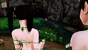 Harem Hotel 405 Features Anime Characters In 3D Cartoon Outfits With Curvy Boobs And Big Tits