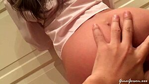 Solo Teen in White Stockings Teasing