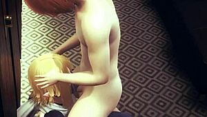 Yaoi Femboy Zelda Gives Link Wild Handjob! Wow, That Sissy Crossdress Blowjob Rocks Asian Manga!