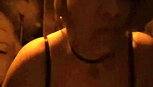Luxurious bedroom of a nightclub hosts intense and kinky sex session
