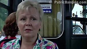 Extreme Public Sex in City Bus with Passengers Watching Couple