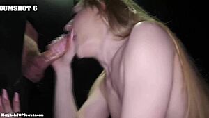 Swallowing 10 Cumshots Straight Down Your Throat at the Gloryhole.