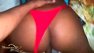 Doggystyle in Red Underwear with Monster Cock