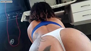 I quickly became aroused watching my boyfriend exercise, leading me to give him a blowjob soon after