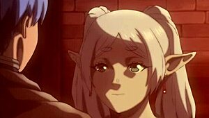 Frieren from anime indulges in hentai with momotdart