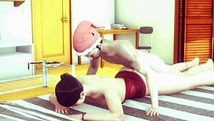 3d animated couple experiences intense sexual pleasure