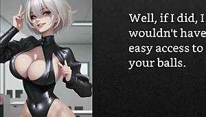 Faygrey's kinky show with intense CBT and A2M action
