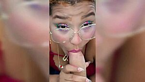 Mexican brunette fucking her tall white neighbor with a big cock