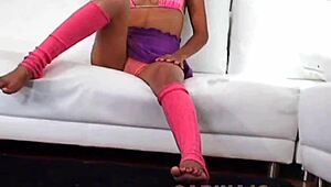 Latina teen Carina 18 teases with solo play