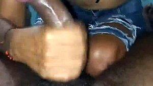 Sussusexycaribe gets wet oral from a careless neighbor bent over in doggystyle