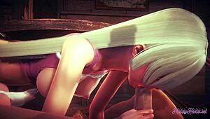 Elizabeth liones in hentai 3d blowjob and fucking