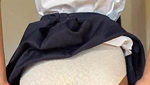 Just chilling with a sexy student for ass worship