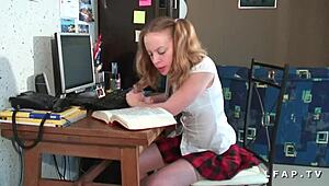 Petite student, are you ready for rough anal and facial?