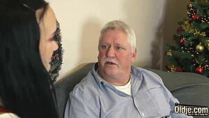 Sasha Sparrow's Pussy Becomes This Old Guy's Naughty Christmas Surprise