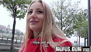 Mofos public pickup with young wife Kiki Cyrus fucking outdoors.