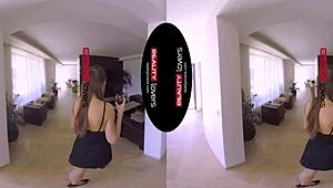 Tina's naughty business colleague returns with fingering, blowjob, and cowgirl riding emotions