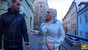Hey, Check This Czech Milf with Big Boobs Getting Nailed by a Stranger