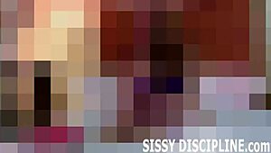 Complete sissy girl makeover with femdom lingerie and bdsm