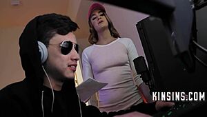 Teen Gamer Receives Family Support With Monster Cock