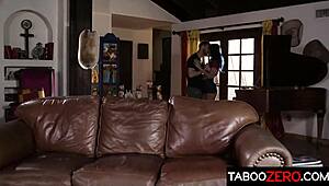 Feeling intense pleasure butt fucking my cute stepsister