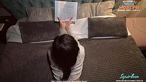 Secretly fucking my hot stepsis with big ass while she's reading a book 😏