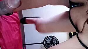 Adoptive Aunt Invites Me for Blowjob and Monster Cock Cumshot