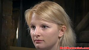 bound sub hangs tight under maledom master's rough control