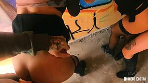 Party Hotel - Novinhas Safadas Fodendo em Local Abandonado, Close-Up Ass Double Bisexual Tits