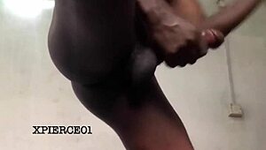 Teen Messes Up While Jerking to Big Black Cock Fantasy