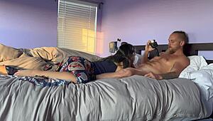 intense pov throat action with green-eyed asian for messy facial