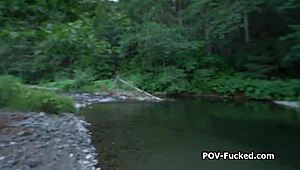 Riverside Quickie With A Beautiful Stranger!