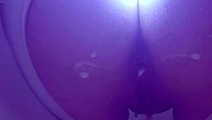 Sweet Anal Enema with Pee Inside Toilet Bowl for Wet Fun
