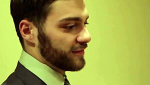 Gaysex office hunks in hardcore uniform fuckfest