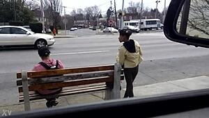 Man, that skinny shorty at the bus stop got serious butt cleavage!