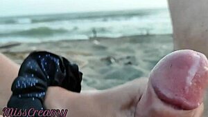 Slutty French Teacher Sucks Stranger on Nude Beach