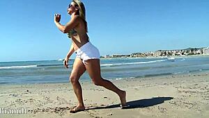 hot brazilian milf gets fucked after playing sports outside