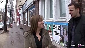 mega ass teen picked up for cash at Berlin street casting, no condom banging