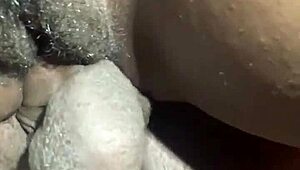 Ebony Couple's Intense Breeding Session with Monster Cock Creampie