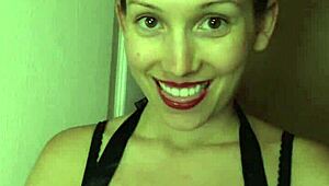 this submissive classy amateur kneels in heels, quietly sucking your cock to a messy facial pov.