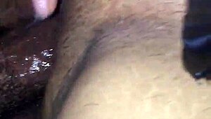 wife and i fucking outdoor with creampie and big cock