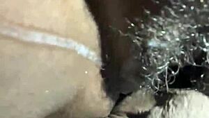 Ebony Couple's Intense Breeding Session with Monster Cock Creampie