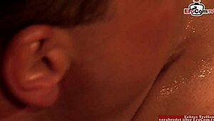 Does brunette teen 18+ love anal threesome mmf sandwich?