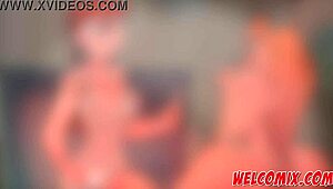 forbidden movie plays in living room with naughty home animation