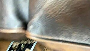 Lewd Latina gives a messy blowjob