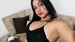 Horny Indian teen Kaithsaumeth seduces with huge ass.