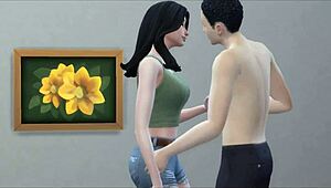 hermanastros having hard sex behind their mother-in-law's back