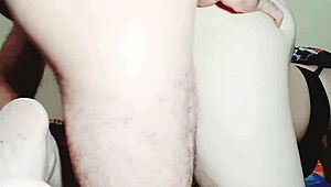 Intense fingering of clear pussy close-up with monster cock.