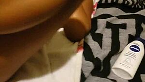 The end of the ebony cumshot scene