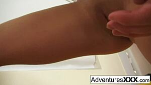 Hope takes large dick and gets facial cumshot!